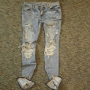 vintage distressed skinny jeans